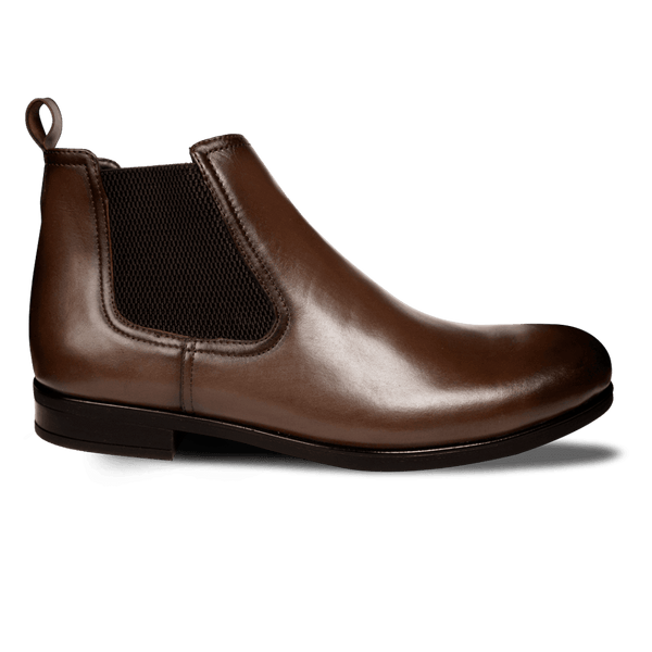 Deighton: Demi Bottes Homme - Cuir Marron