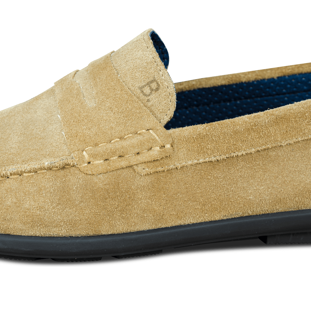 Denver: Mocassin Homme - Daim Beige - Bleather Maroc