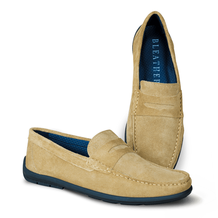 Denver: Mocassin Homme - Daim Beige - Bleather Maroc