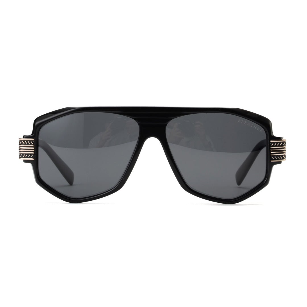 Druid: Lunettes de soleil de luxe Noir - Bleather Maroc