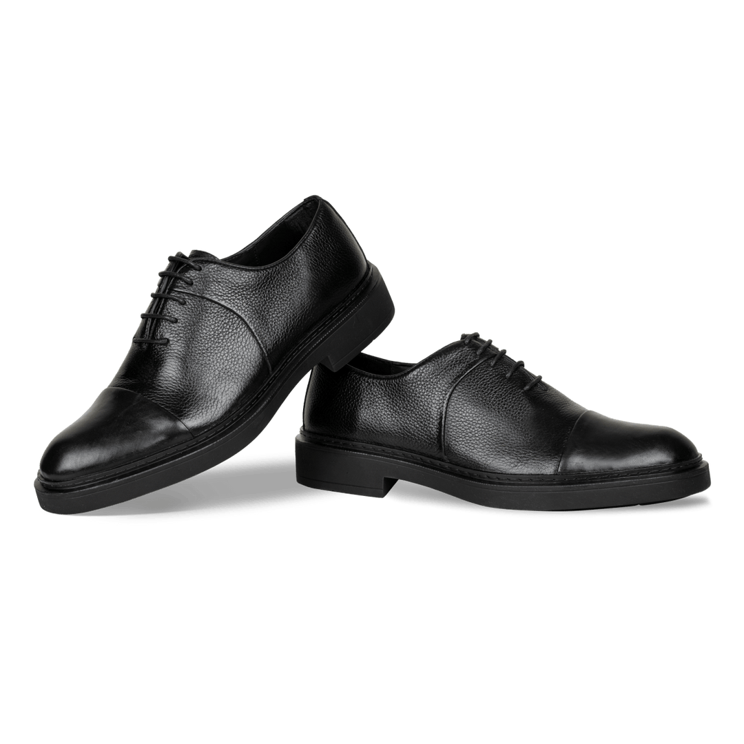 Edouard: Richelieu Homme - Cuir Noir - Bleather Maroc