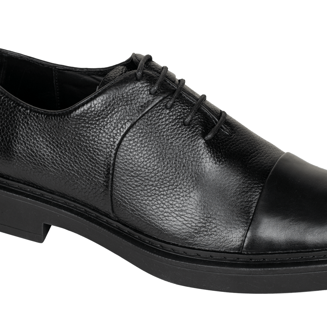 Edouard: Richelieu Homme - Cuir Noir - Bleather Maroc