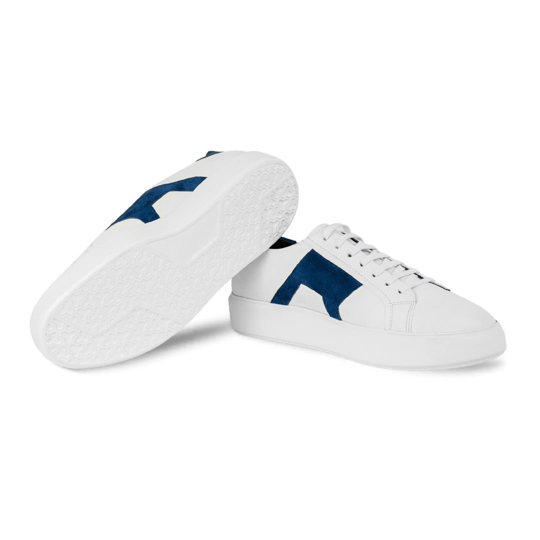 Egbert: Sneakers Homme - Cuir Blanc B' - Bleather Maroc