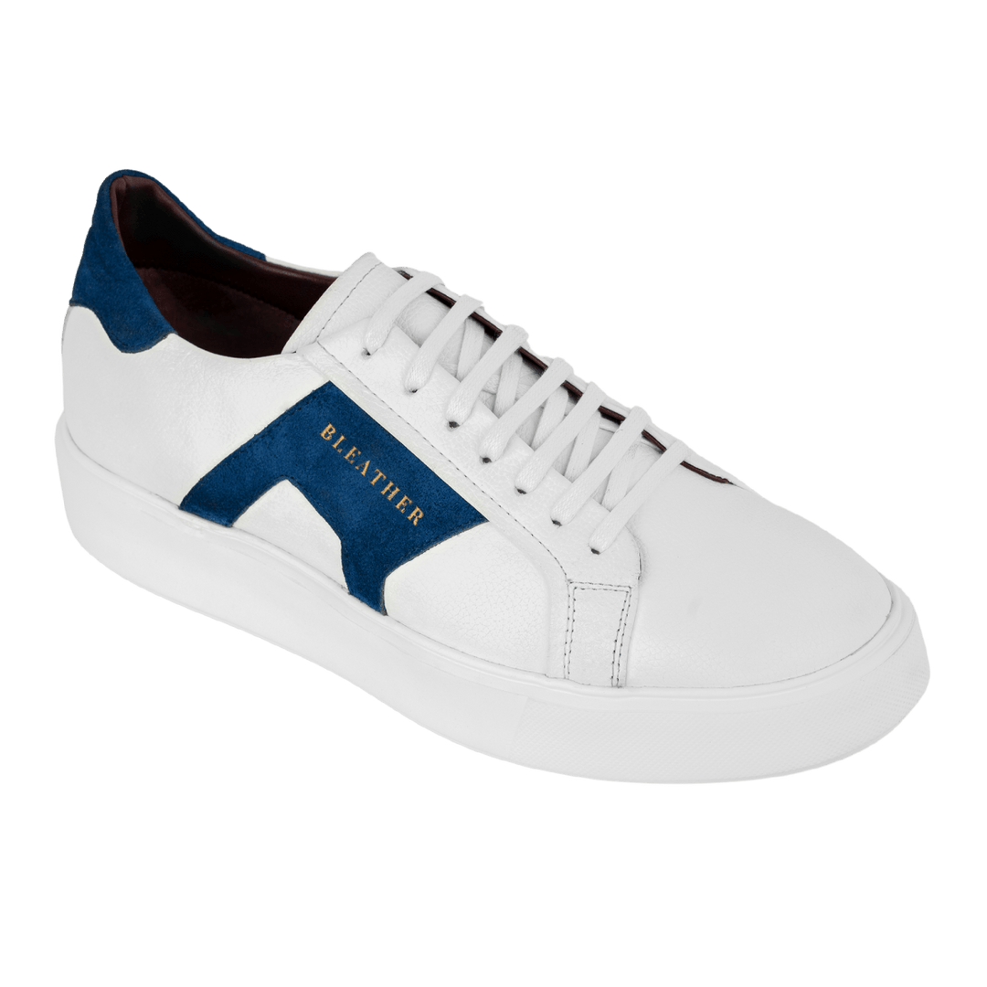 Egbert: Sneakers Homme - Cuir Blanc B' - Bleather Maroc