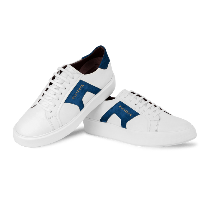 Egbert: Sneakers Homme - Cuir Blanc B' - Bleather Maroc