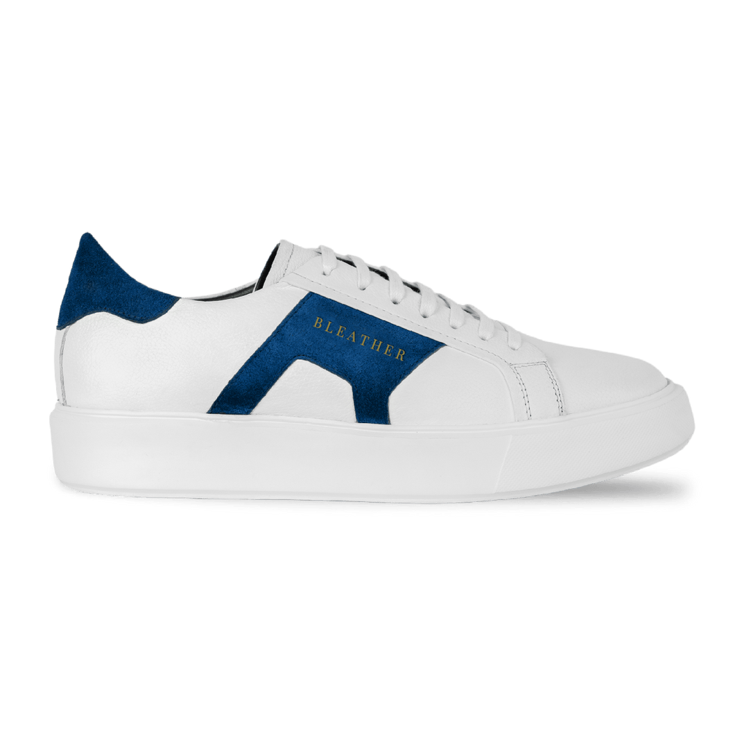 Egbert: Sneakers Homme - Cuir Blanc B' - Bleather Maroc