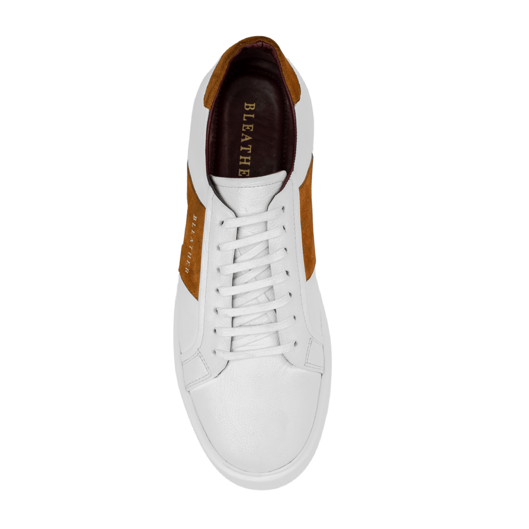 Egbert: Sneakers Homme - Cuir Blanc M' - Bleather Maroc