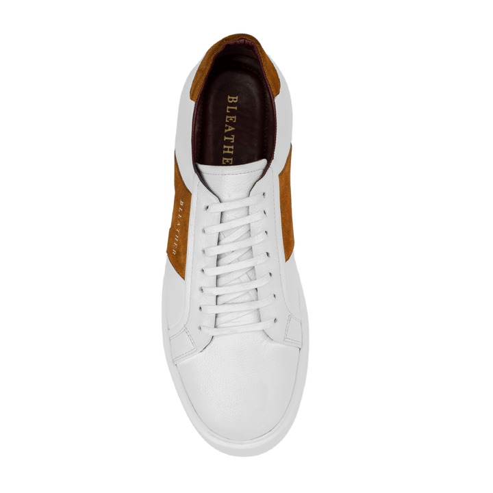 Egbert: Sneakers Homme - Cuir Blanc M' - Bleather Maroc