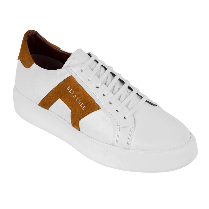 Egbert: Sneakers Homme - Cuir Blanc M' - Bleather Maroc