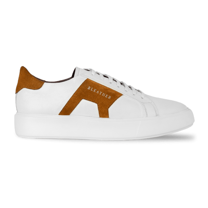 Egbert: Sneakers Homme - Cuir Blanc M' - Bleather Maroc