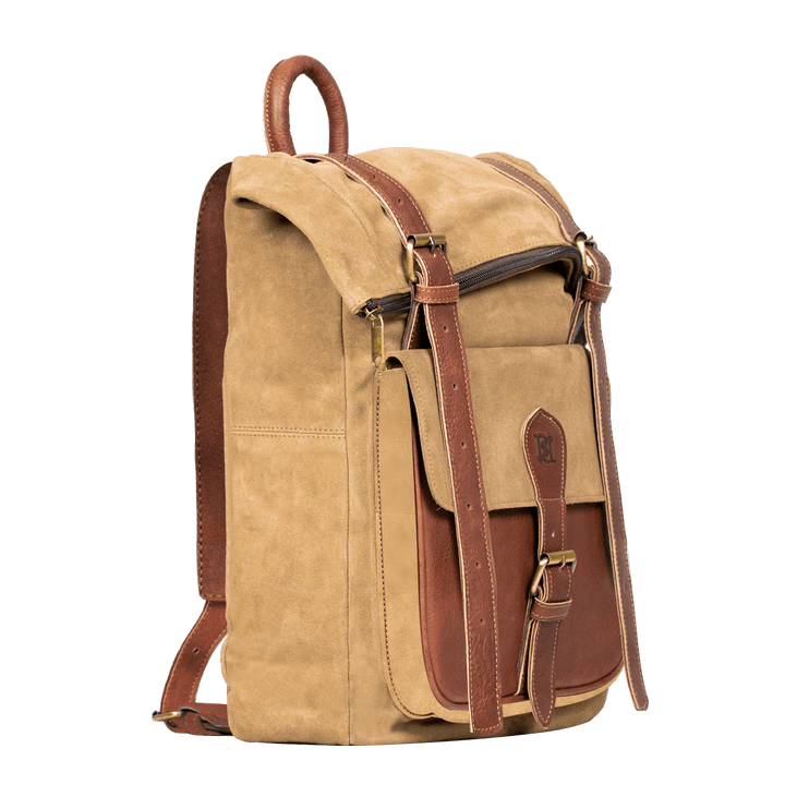 EliteExplorer: Sac à dos - Daim Beige - Bleather Maroc