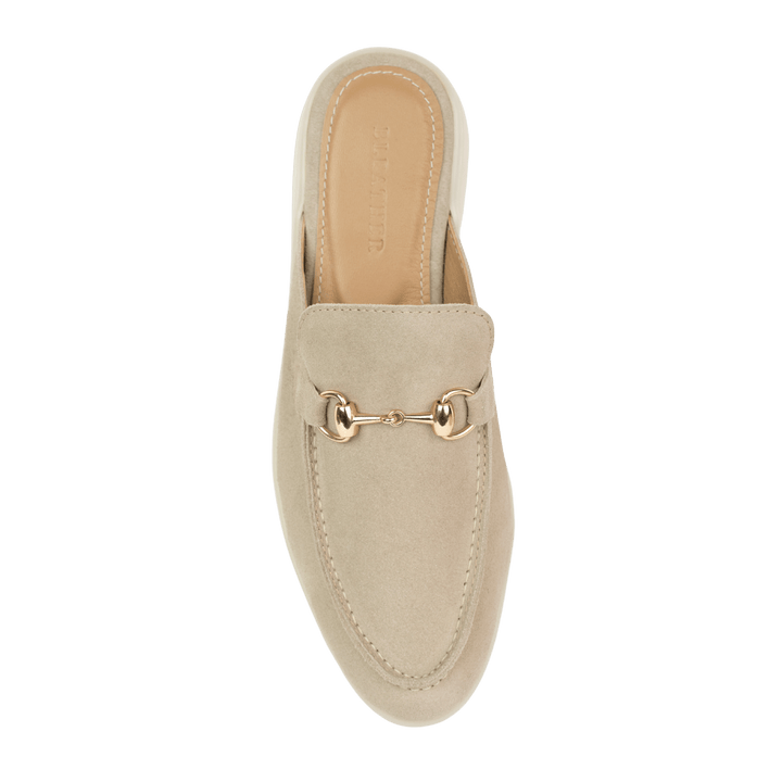 Emma: Mules Femme - Daim sand - Bleather Maroc