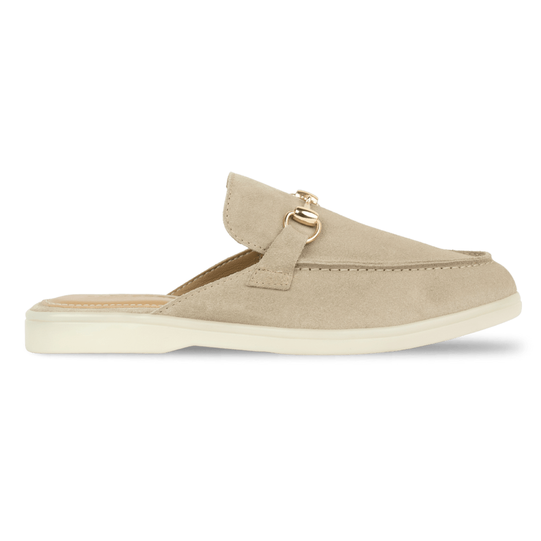 Emma: Mules Femme - Daim sand - Bleather Maroc