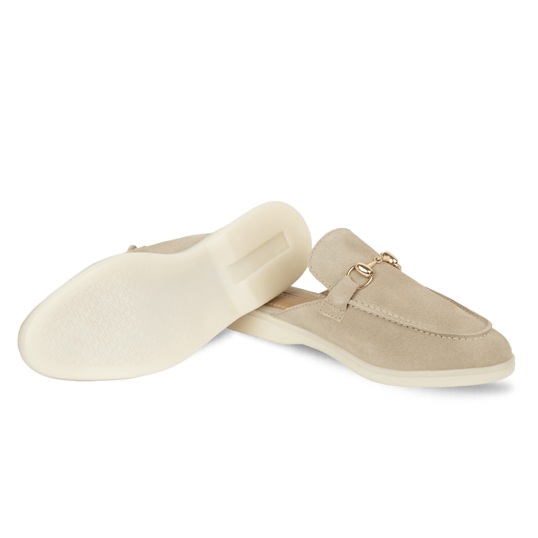 Emma: Mules Femme - Daim sand - Bleather Maroc