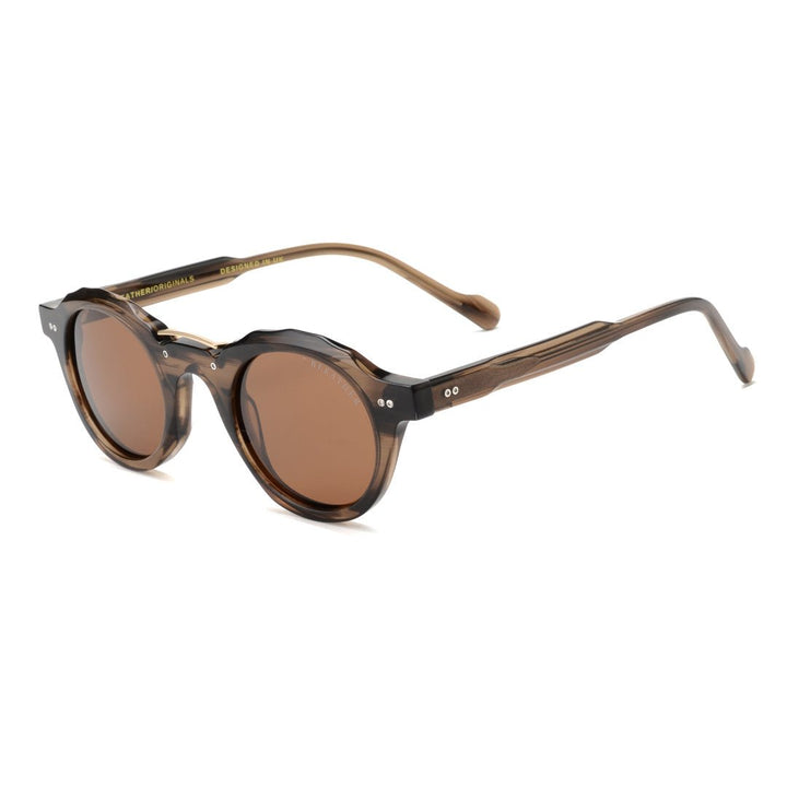 Enigma: Lunettes de soleil de luxe Marron - Bleather Maroc