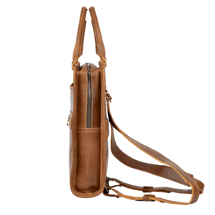 Fezexplore: Sac à dos - Cuir Cognac - Bleather Maroc