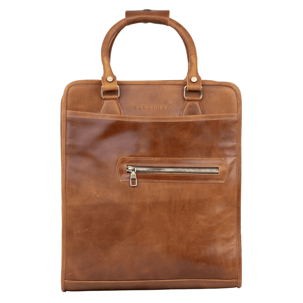 Fezexplore: Sac à dos - Cuir Cognac - Bleather Maroc