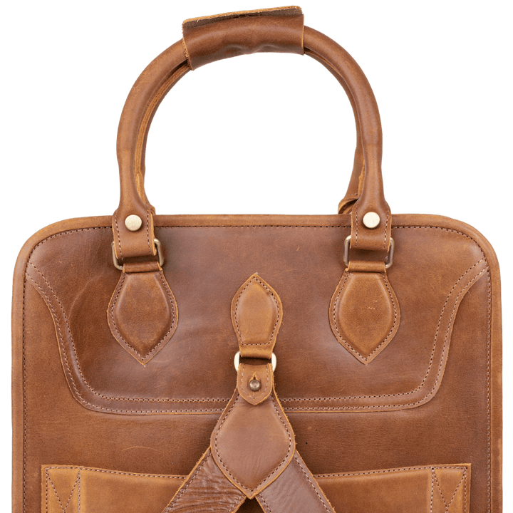 Fezexplore: Sac à dos - Cuir Cognac - Bleather Maroc