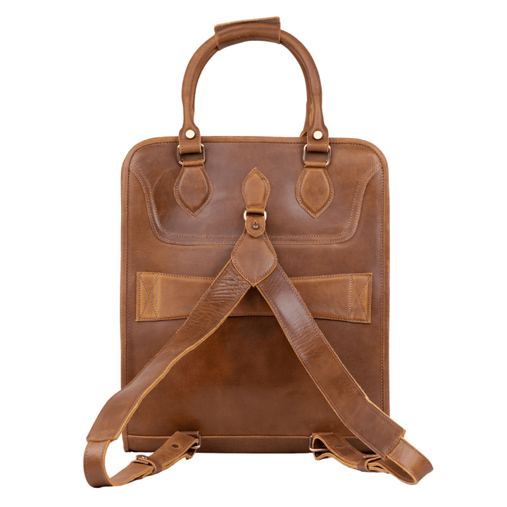 Fezexplore: Sac à dos - Cuir Cognac - Bleather Maroc