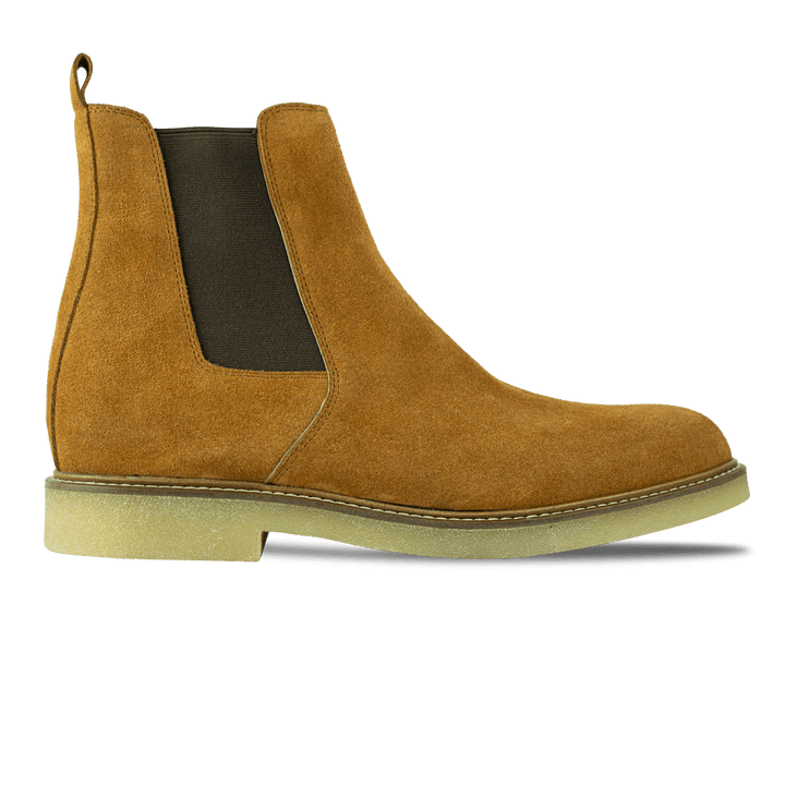 Foxton: Chelsea Boots Homme - Daim Cognac - Bleather Maroc