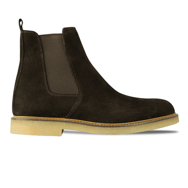 Foxton: Chelsea Boots Homme - Daim Marron - Bleather Maroc