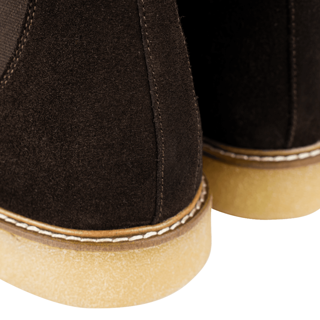 Foxton: Chelsea Boots Homme - Daim Marron - Bleather Maroc