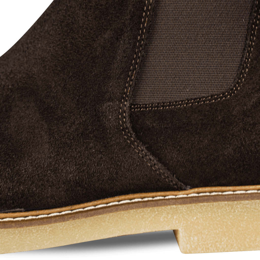 Foxton: Chelsea Boots Homme - Daim Marron - Bleather Maroc