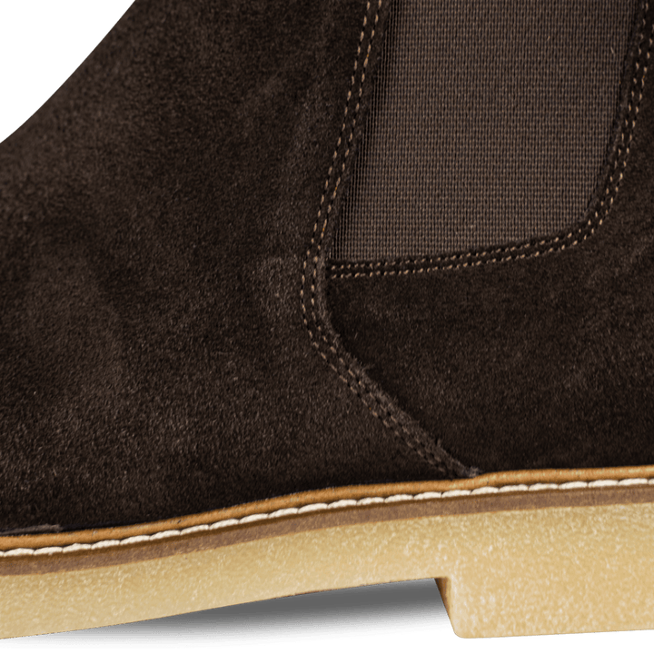 Foxton: Chelsea Boots Homme - Daim Marron - Bleather Maroc