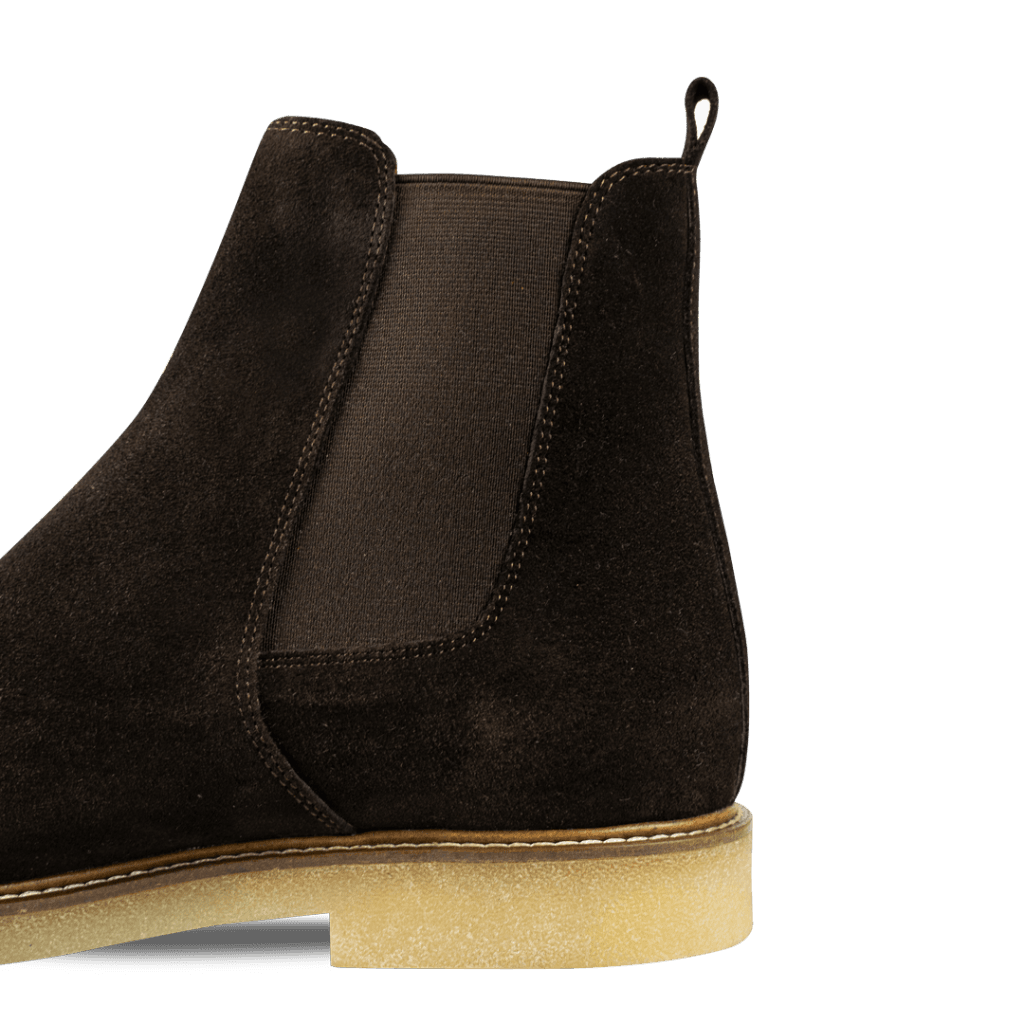 Foxton: Chelsea Boots Homme - Daim Marron - Bleather Maroc