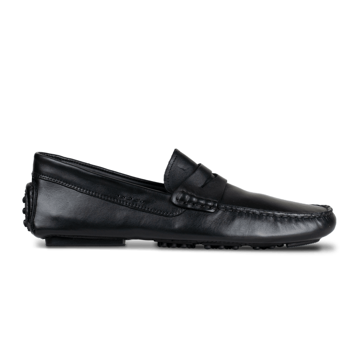 Gary: Mocassin Homme - Cuir Noir - Bleather Maroc