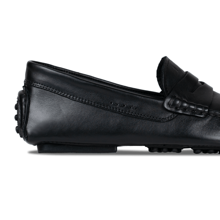 Gary: Mocassin Homme - Cuir Noir - Bleather Maroc