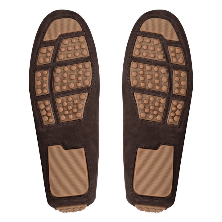 Gary: Mocassin Homme - Daim Marron - Bleather Maroc