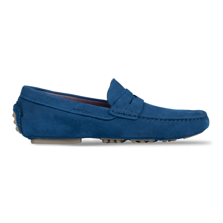 Gary: Mocassin Homme - Daim N Bleu - Bleather Maroc