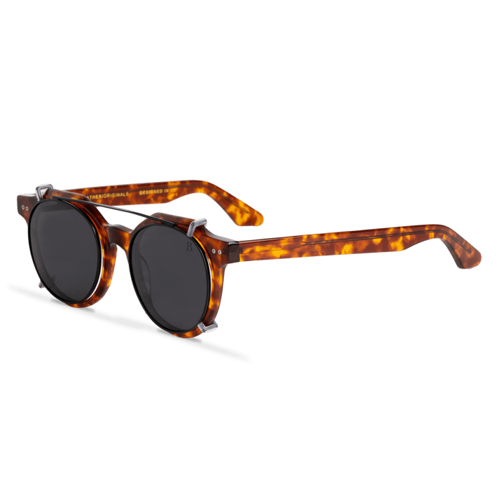 Ginkgo: Lunettes à clips de luxe Marron tortoise - Bleather Maroc