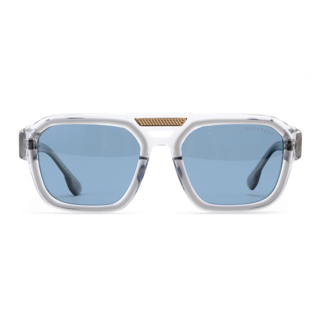 Glaston: Lunettes de soleil de luxe Bleu - Bleather Maroc