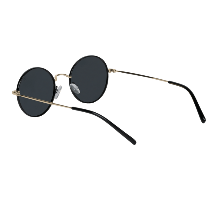 Globe S': Lunettes de soleil de luxe Noir Gold - Bleather Maroc