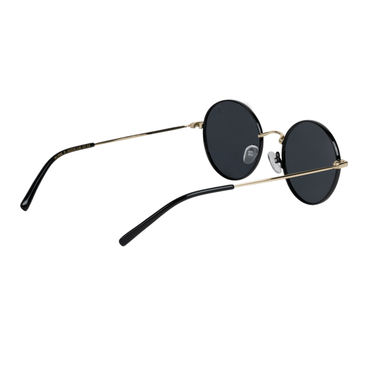 Globe S': Lunettes de soleil de luxe Noir Gold - Bleather Maroc