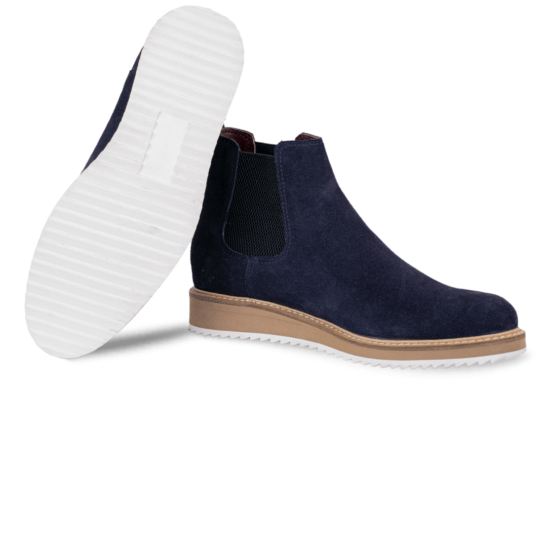 Greece: Chelsea Boots Homme - Daim Bleu - Bleather Maroc