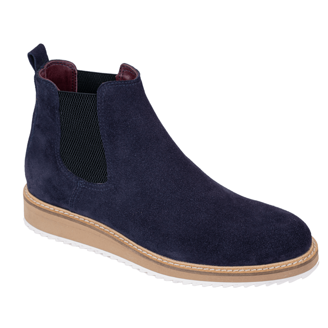 Greece: Chelsea Boots Homme - Daim Bleu - Bleather Maroc