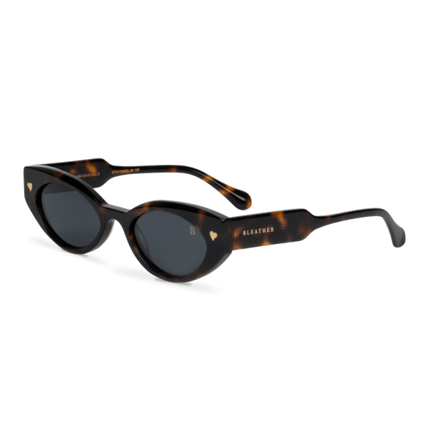 Heart: Lunettes de soleil de luxe Havane