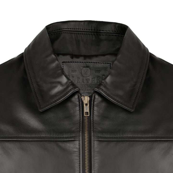 Heritage: Jacket Hommes - Cuir Noir - Bleather Maroc