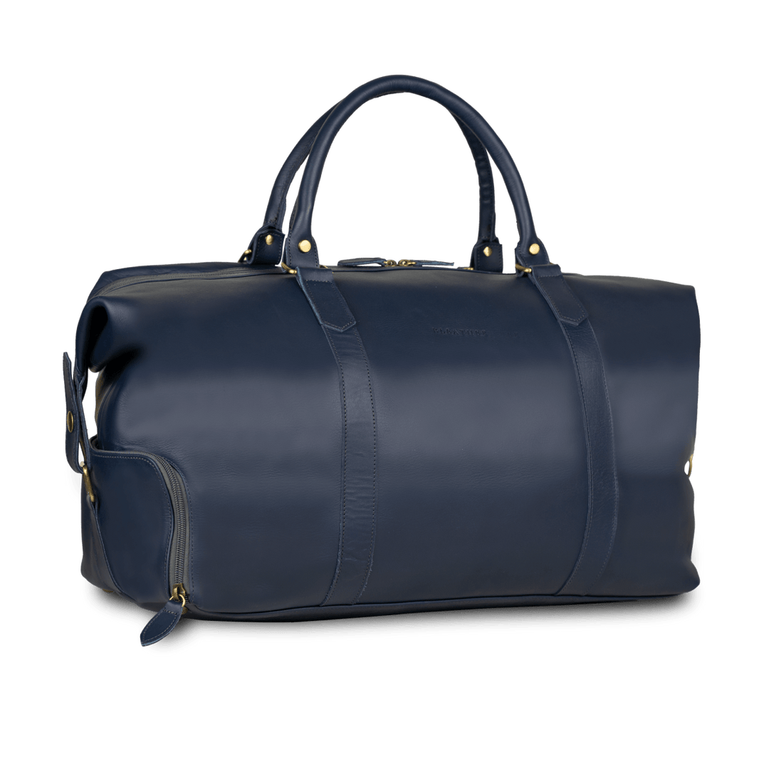 Imperial Essence: Sac de Voyage - Cuir Bleu - Bleather Maroc