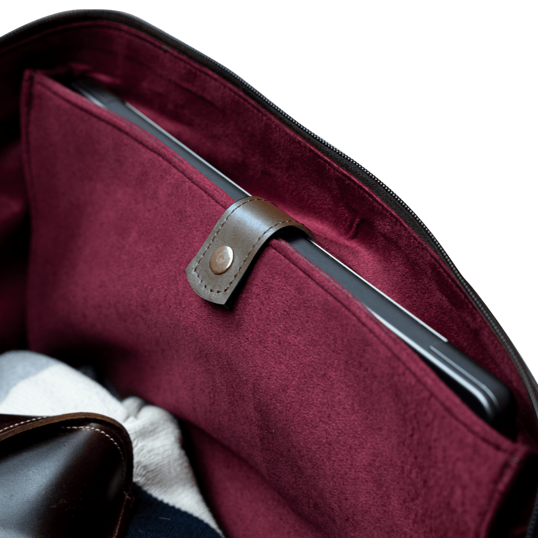 Imperial Essence: Sac de Voyage - Cuir Marron - Bleather Maroc