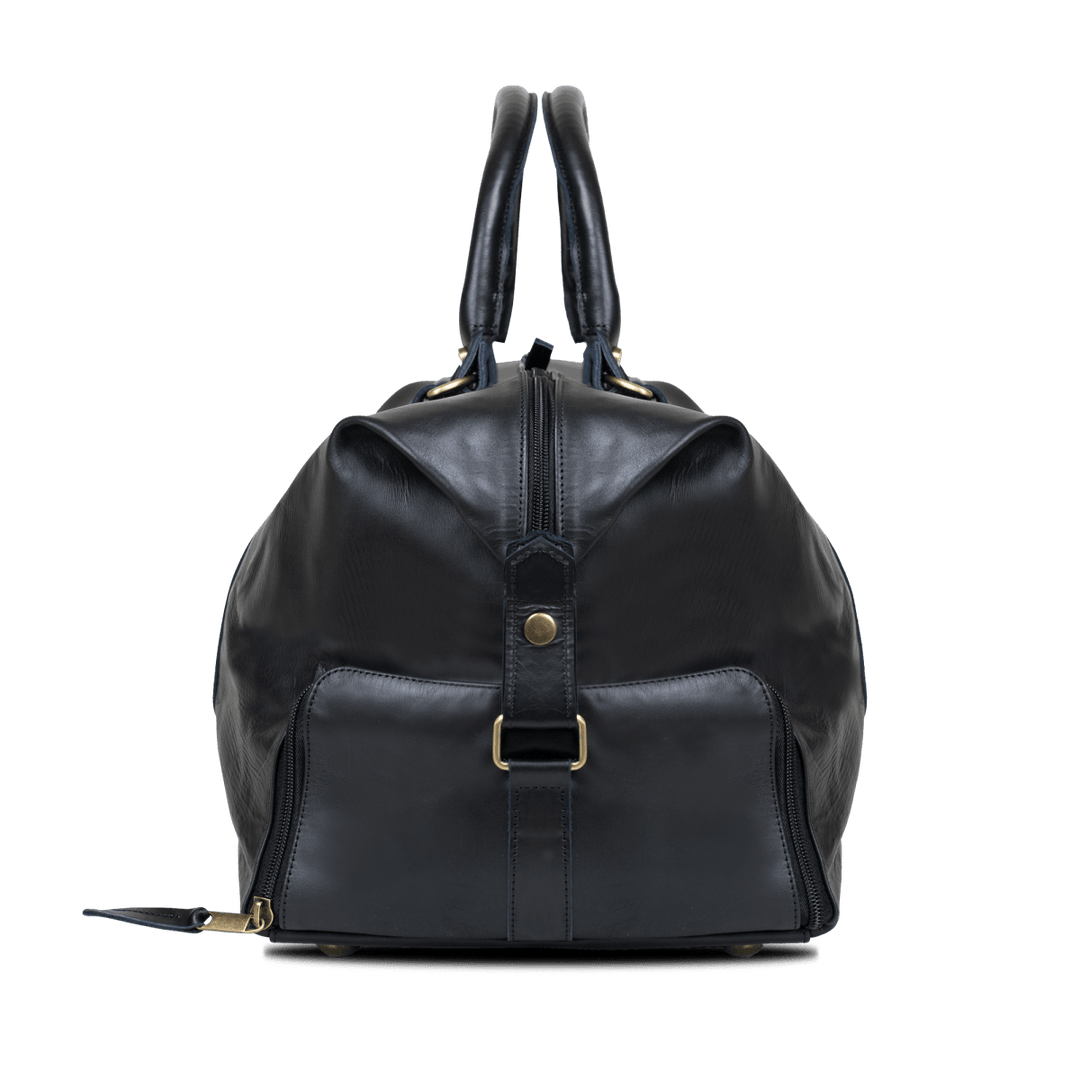 Imperial Essence: Sac de Voyage - Cuir Noir - Bleather Maroc