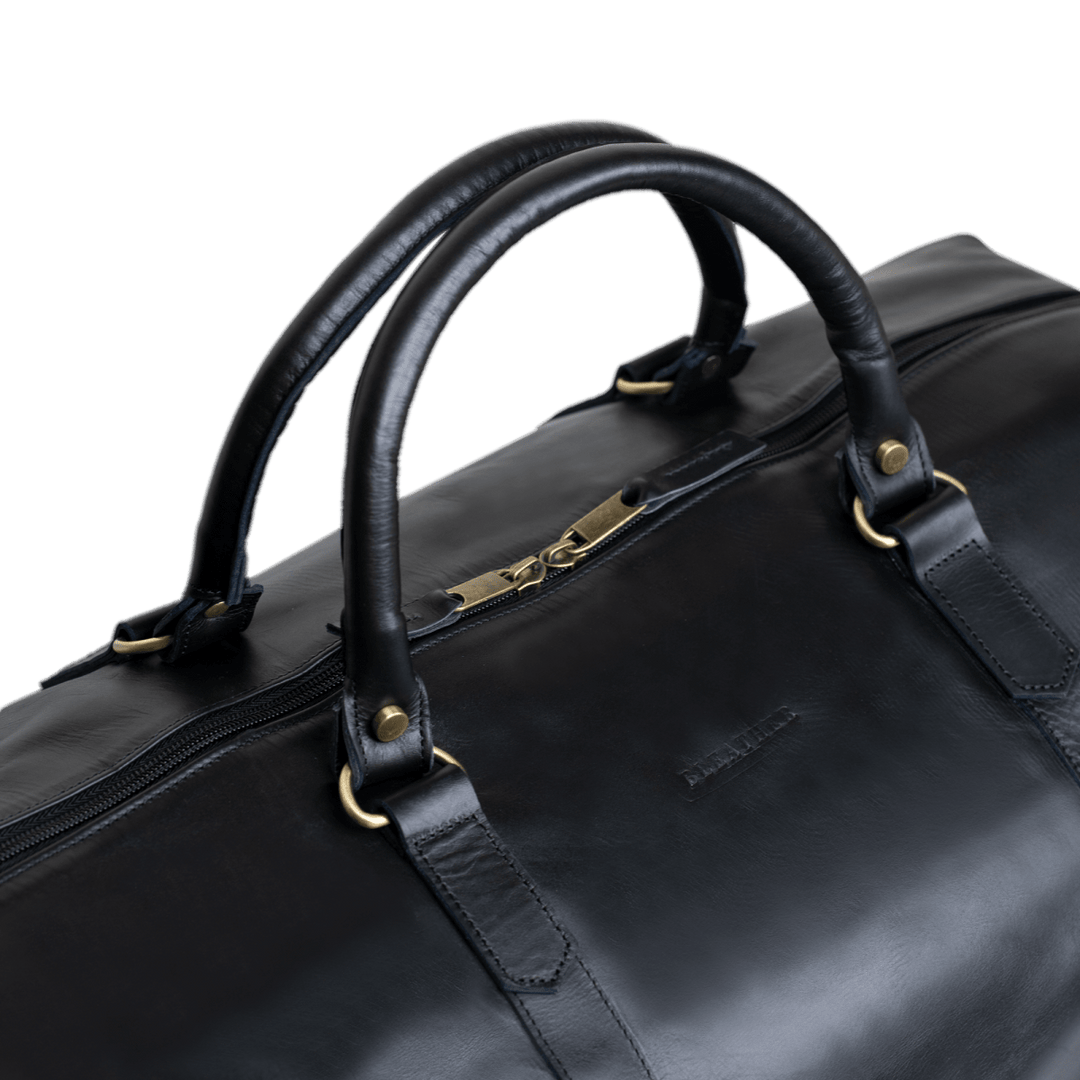 Imperial Essence: Sac de Voyage - Cuir Noir - Bleather Maroc