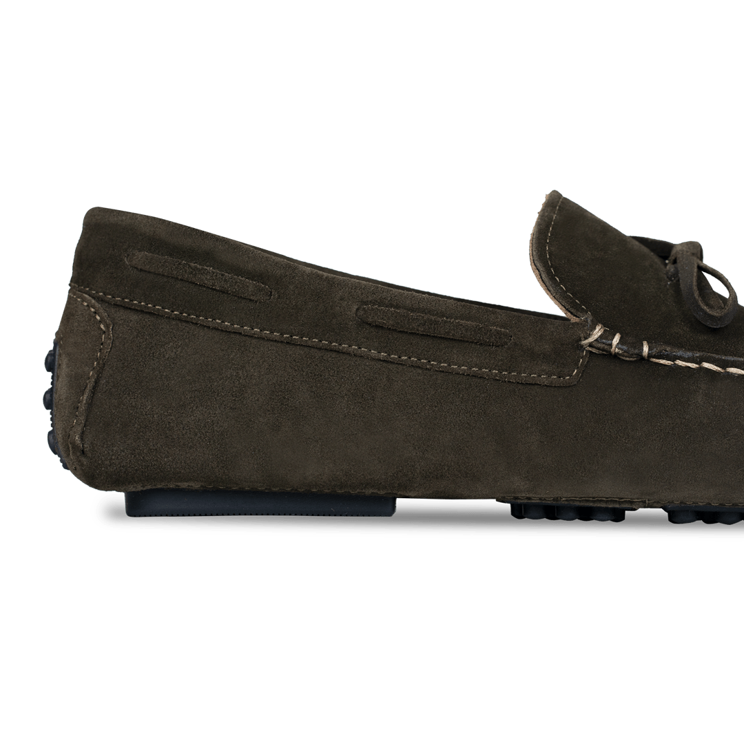 Jacob: Mocassin Homme - Daim Vert - Bleather Maroc