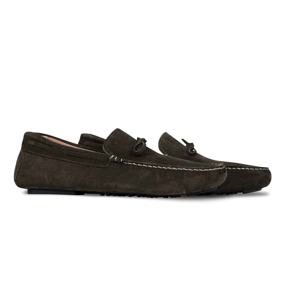 Jacob: Mocassin Homme - Daim Vert - Bleather Maroc