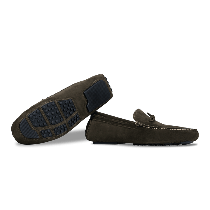 Jacob: Mocassin Homme - Daim Vert - Bleather Maroc