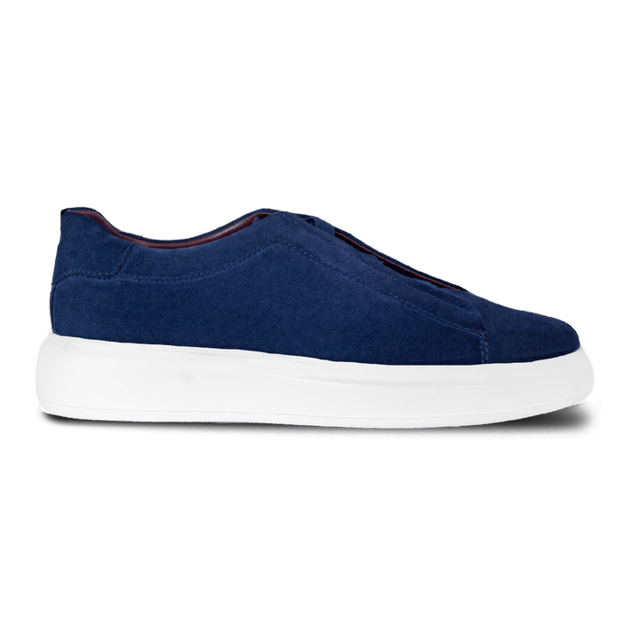 Johnson: Sneakers Homme - Daim Bleu - Bleather Maroc