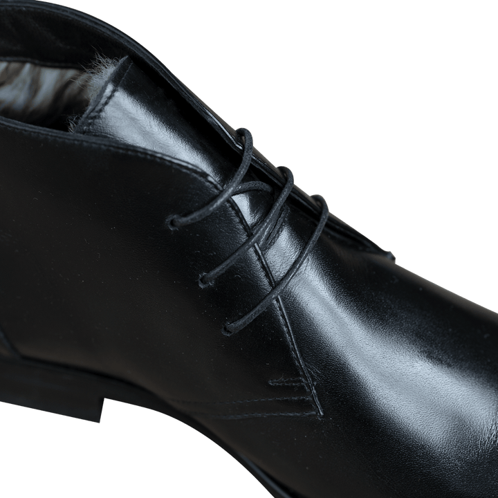 Kendal: Demi Bottes Homme - Caoutchouc Noir - Bleather Maroc